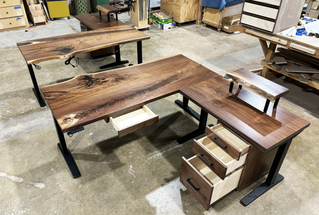 http://Matching%20Black%20Walnut%20And%20Resin%20Sit%20Stand%20Desks%208