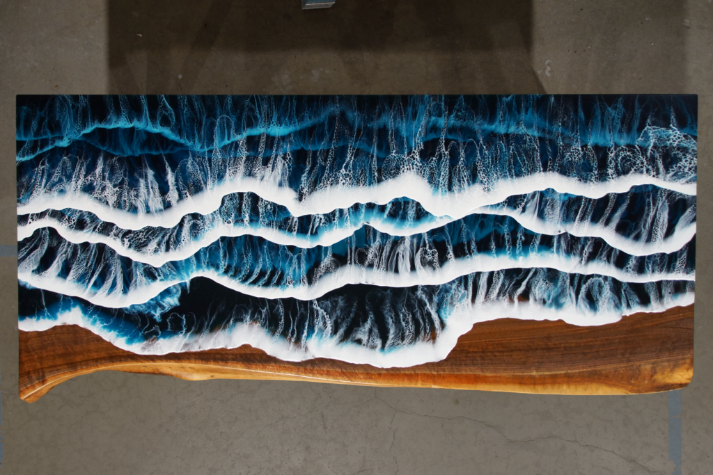 http://Ocean%20Scene%20Coffee%20Table%20With%20Live%20Edge%20&%20Walnut%20Wood%201940%204