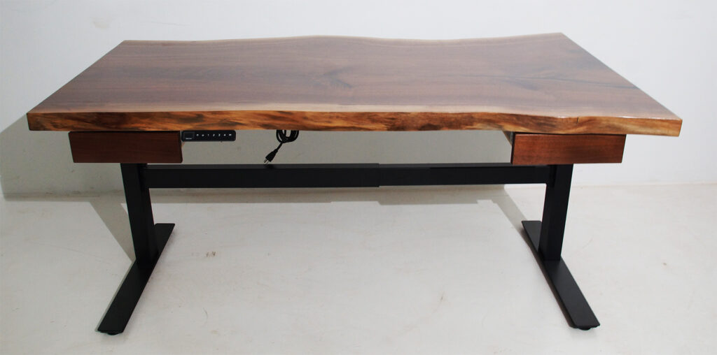 http://Live%20Edge%20Uplift%20Desk%20With%20Drawers%201