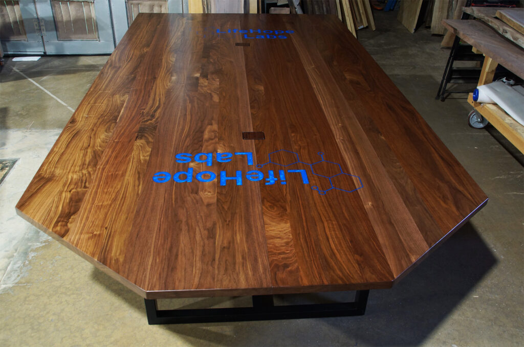 http://Walnut%20Plank%20Conference%20Table%20With%20CNC%20Logo%207