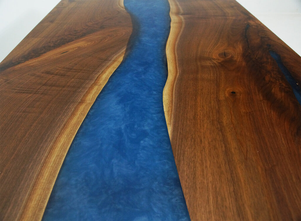 http://Walnut%20Coffee%20River%20Table%20With%20Blue%20&%20White%20Resin%207