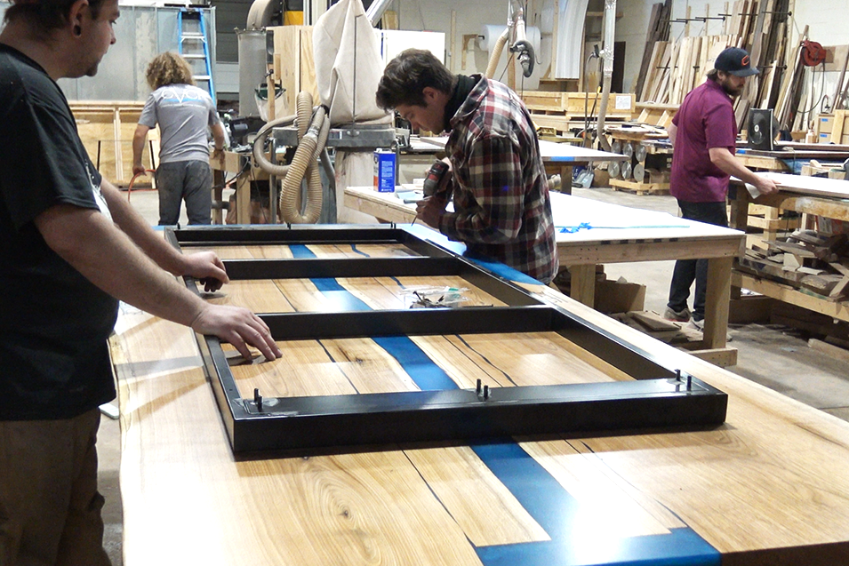 Adding Base To Epoxy Ocean Table Adding Base To Epoxy Ocean Table